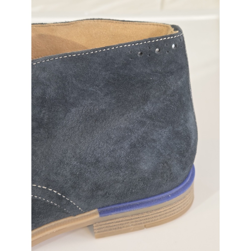 Women's Suede Chukka Boots 9.5 Hush Puppies Navy Blue Bailey Ankle Mod Preppy - Picture 7 of 14